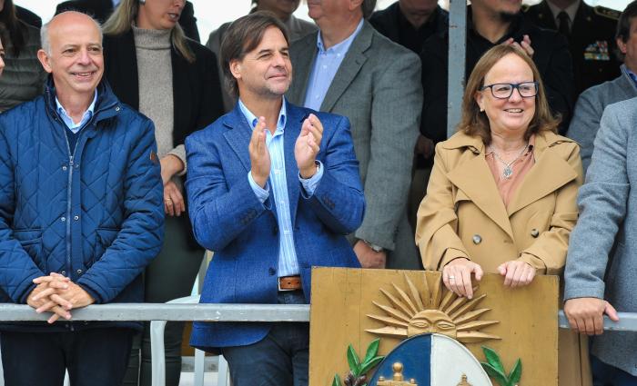 Imágenes del presidente Lacalle Pou en 140.° aniversario de Ecilda Paullier