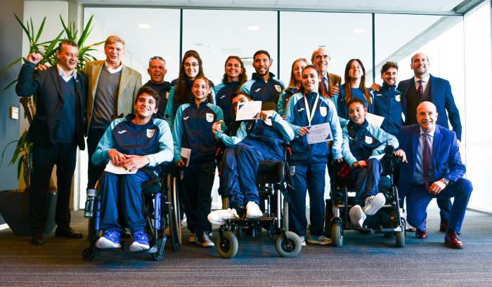 Imágenes de homenaje a atletas de los Juegos Parapanamericanos Juveniles