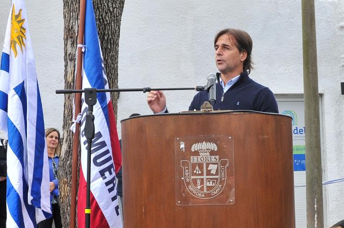 Imágenes del presidente Lacalle Pou en inauguración del Dispositivo Ciudadela