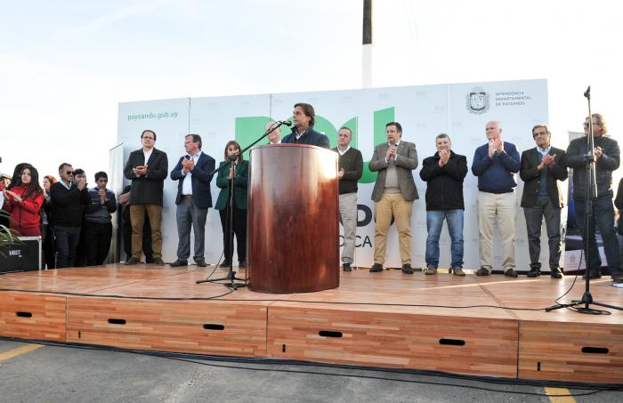 Imágenes del presidente Lacalle Pou en Quebracho, departamento de Paysandú