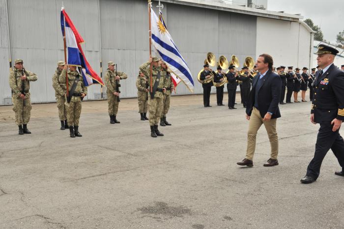 Presidente Lacalle Pou en Brigada Aérea II en Durazno