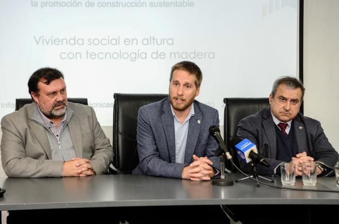 Imágenes del proyecto piloto del primer edificio de madera en Uruguay