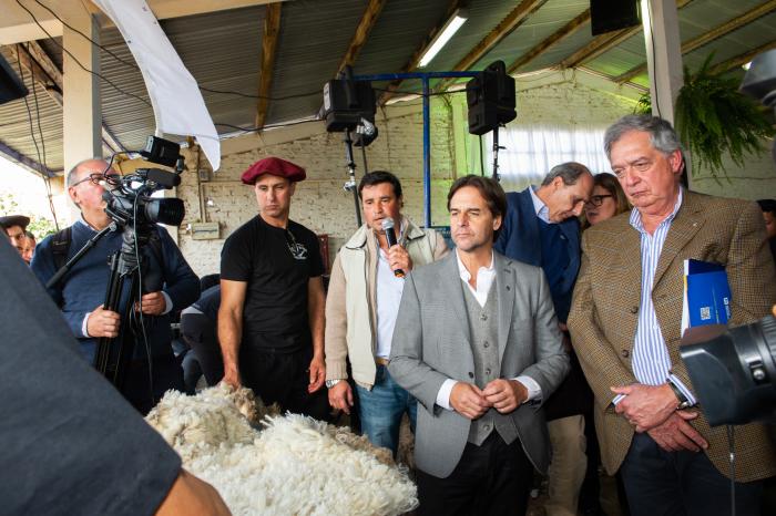Presidente Lacalle Pou en lanzamiento de zafra ovina 2023