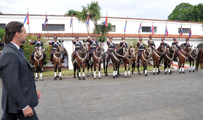Imágenes del presidente Lacalle Pou en 227.° aniversario de Regimiento Blandengues de Artigas