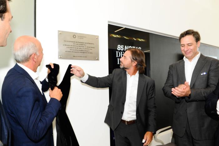 Presidente Lacalle Pou en inauguración en Salto