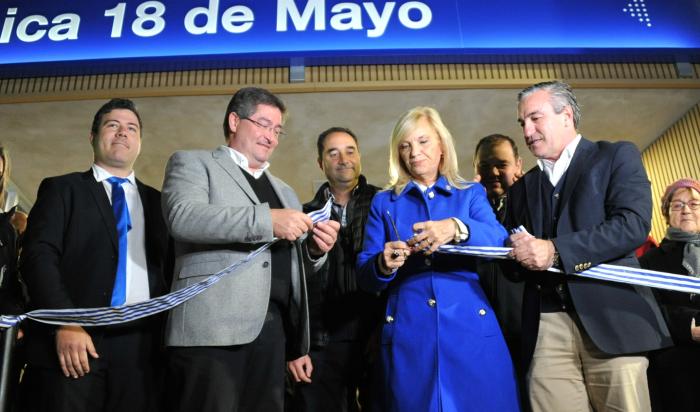 Imágenes de la presidenta en ejercicio, Beatriz Argimón, en el departamento de Canelones