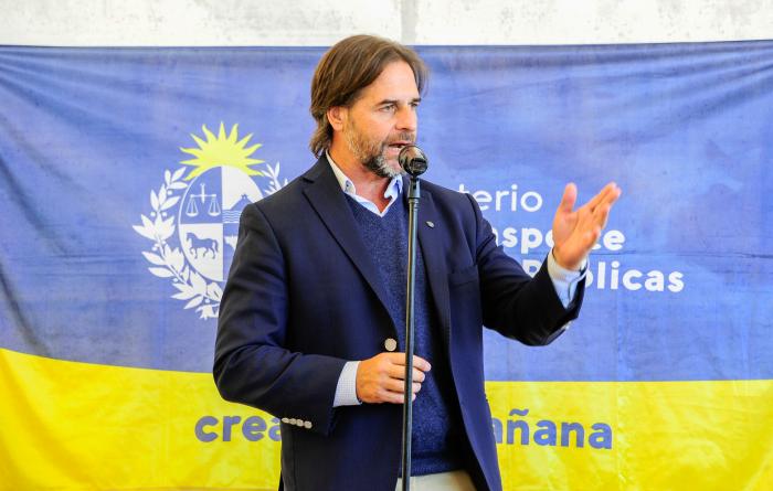 Presidente Lacalle Pou en inauguración de ruta 6 en Florida