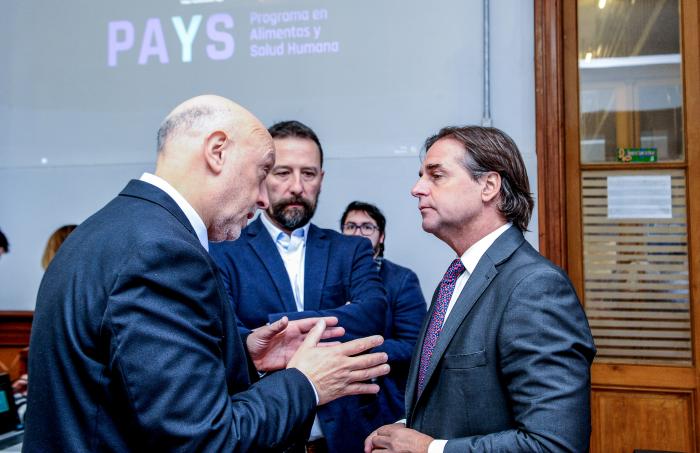 Presidente Lacalle Pou en inauguración del laboratorio PAYS