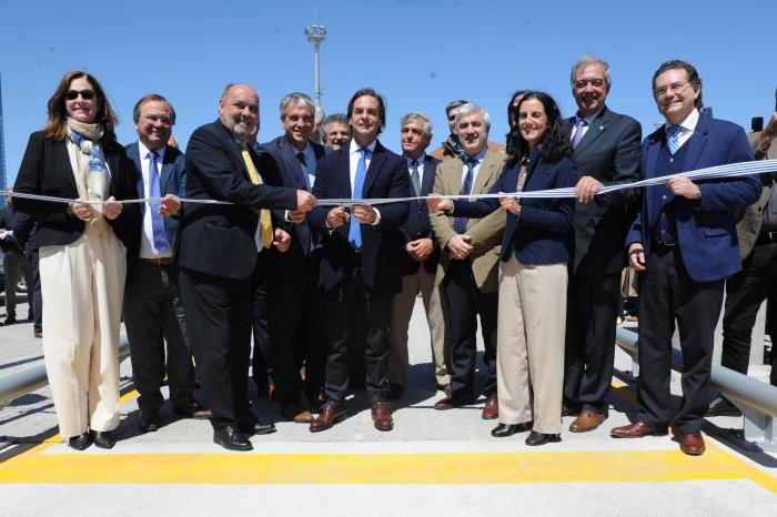Presidente Lacalle Pou en inauguración de escáneres en puerto de Montevideo