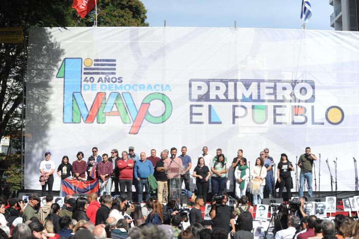 Presidente Yamandú Orsi asistió al acto por el Día Internacional de los Trabajadores