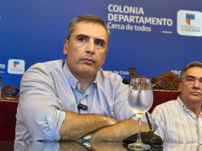 Visita del presidente de OSE, Pablo Ferreri, a Colonia