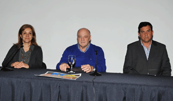 Strasser, Espasandín y Porta en conferencia de prensa