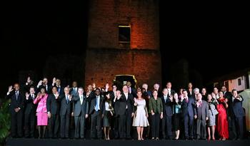 Presidentes en foto de familia de la VII Cumbre de las Américas