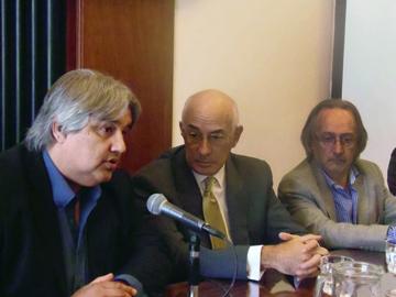 Subsecretario del MIDES, Lauro Meléndez, Embajador de Colombia, Alejandro Borda Rojas y Julio Calzada de JND.