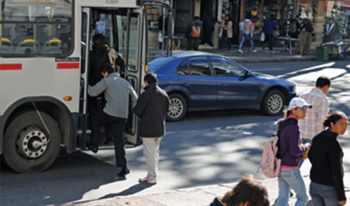 Usuarios de transporte colectivo