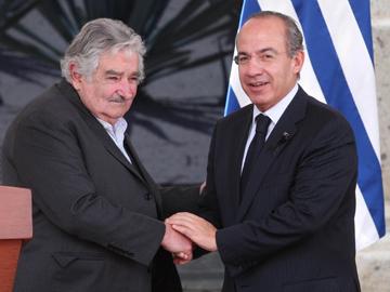 Presidentes Mujica y Calderón