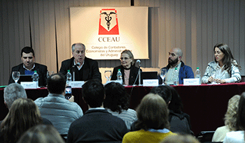 Ernesto Murro diserta en Colegio de Contadores del Uruguay
