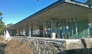 Obras en Centro de Visitantes de Rivera