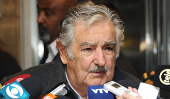 Presidente José Mujica ante periodistas