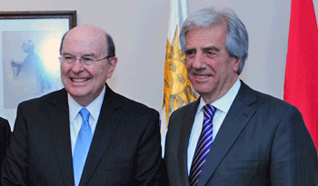 Presidente de la República, Tabaré Vázquez, recibe al Jefe de la Iglesia de Jesucristo de los Santos de los Últimos Días, Quentin Cook.
