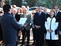 Nin Novoa y María Julia Muñoz en homenaje a Wallenberg