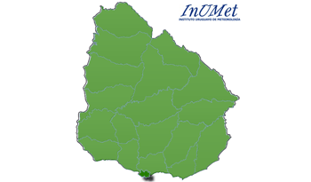 Representación de nivel de riesgo metereológico de Uruguay