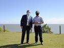 Presidente Lacalle Pou recibió a su par argentino en Anchorena