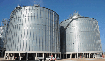 Terminal Granelera Montevideo cuenta con 12 silos de gran tamaño para almacenar producción agrícola uruguaya