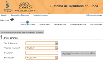 Web para denuncias en línea Web para denuncias en línea
