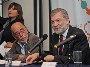 Rodolfo Silvera de la ANII y Roberto Kreimerman del MIEM