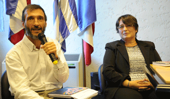 Miguel Venturiello y Nilsa Pérez en inicio de cursos