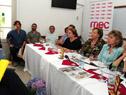 Autoridades del Ministerio de Educación y Cultura en Flores