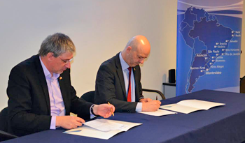 Firma de acuerdo entre Uruguay XXI y Cámara de Comercio Uruguaya-Alemana