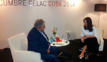 Presidentes Mujica y Fernández en La Habana, Cuba