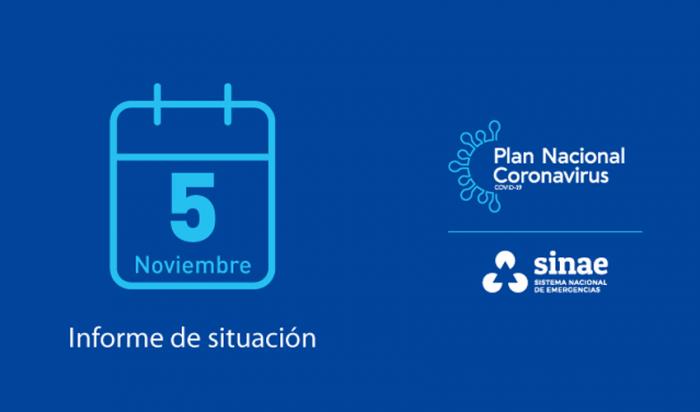 Portada del reporte diario del Sinae
