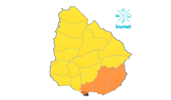 Mapa con advertencia del Sinae