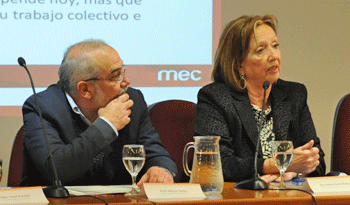 Presidente del Consejo Directivo Central de la ANEP, Wilson Netto, y ministra de Educación, María Julia Muñoz Presidente del Consejo Directivo Central de la ANEP, Wilson Netto, y ministra de Educación, María Julia Muñoz