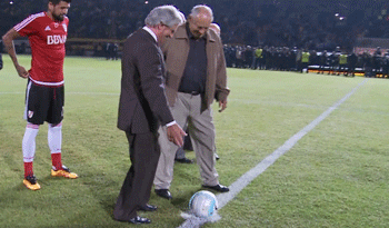 Vázquez junto a Néstor Gonçalves