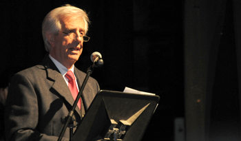 Presidente Tabaré Vázquez en Apertura XII Congreso del PIT CNT, en el teatro El Galpón