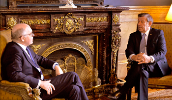 Encuentro entre Rodolfo Nin Nova y Héctor Timerman, cancilleres de Uruguay y Argentina