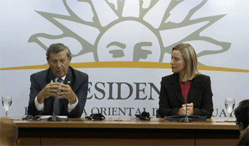 Rodolfo Nin Novoa y Federica Mogherini Rodolfo Nin Novoa y Federica Mogherini