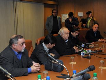 Fernandez Huidobro durante la conferencia de prensa