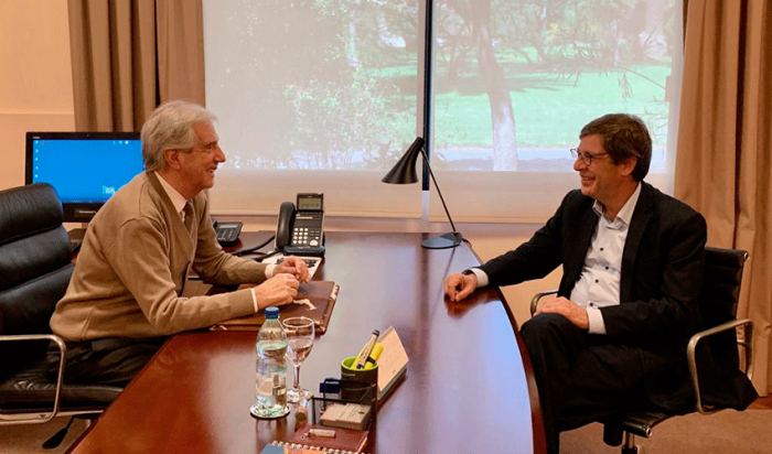 Tabaré Vázquez y Javier Miranda