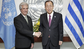 Presidente Tabaré Vázquez y Ban Ki-moon