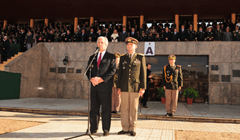 Presidente Tabarè Vázquez y el jefe del Ejército, Guido Manini Ríos