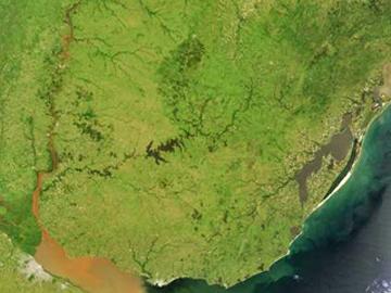 Mapa del territorio nacional uruguayo