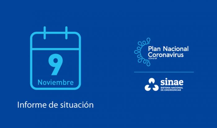 Portada del reporte diario del Sinae