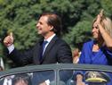 Recorrida del presidente, Luis Lacalle Pou, y la vicepresidenta, Beatriz Argimón, desde Palacio Legislativo hacia plaza Independencia
