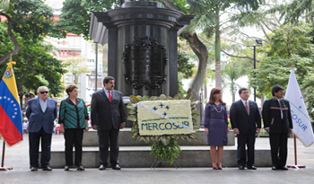 Presidentes integrantes del Mercosur en Venezuela