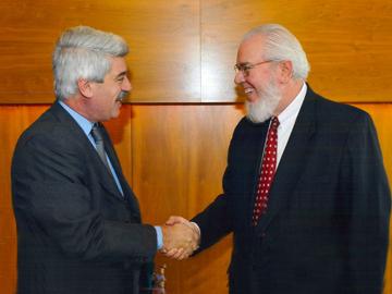 Ministro Eduardo Brenta, con Somavia